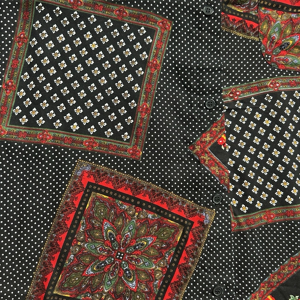 Vintage Pennylane Women's Patchwork Button-Up Bla… - image 4